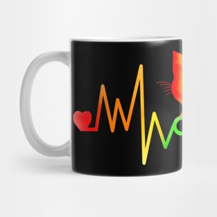 Rainbow Bridge Cat Infinity Heartbeat Mug